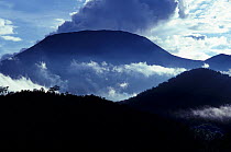 Mount Nyiragongo - smoking active volcano in the Southern Sector of the Virunga National Park. One of several active volcanos in 'The Virunga Massif Volcano Range', Democratic Republic of Congo. Septe...