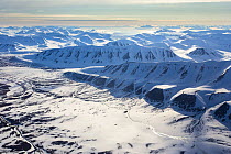 Aerial View of Spitzbergen, Svalbard, Norway, June 2012.
