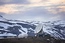 Radar Station, Ny-Alesund International Research Village, Spitzbergen, Svalbard, Norway, June 2012.