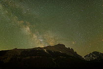The Milky Way rises over the Craigs, a mountain in the Never Summer Range of Colorado, part of the Rocky Mountains, the night of July 1, 2013.