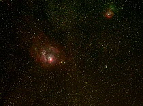 Laggoon nebula within the Sagittarius Cloud, and the Trifid Nebula to the upper right hand corner. 6th September 2013.