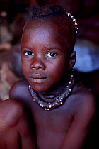 Portrait of young himba boy, Kaokoland, Namibia, September 2013.