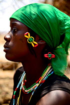 Ovahakaona girl with head scarf, Kaokoland, Namibia.