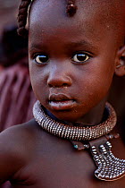 Young Himba girl with two braids, Kaokoland, Namibia, September 2013.