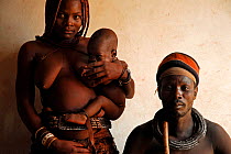 Himba family, Kaokoland, Namibia, February 2005.