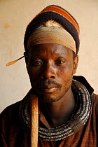 Portrait of Himba man, Kaokoland, Namibia, February 2005.