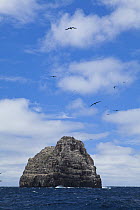 Back side of Kicker Rock off San Cristobal Island in the Galapagos Islands, August 2010.