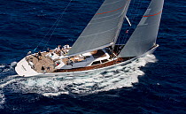 Mega yacht 'Unfurled' racing in 2013 St. Barths Bucket Regatta, March 2013, Caribbean. All non-editorial uses must be cleared individually. All non-editorial uses must be cleared individually.
