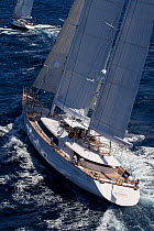 Mega yacht 'Rosehearty' racing in 2013 St. Barths Cup, St. Barts Bucket regatta, March 2013, Caribbean. All non-editorial uses must be cleared individually.