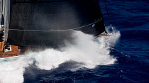 Mega yacht racing in 2013 St. Barth bucket. All non-editorial uses must be cleared individually.