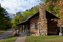 The historic Hutchinson Homestead, Stone Mountain State Park. North Carolina, USA, October 2013.