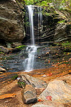 Hidden Falls, Hanging Rock State Park. The Falls are part of the Mountains-to-Sea State Trail. North Carolina, USA, October 2013.