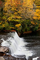Hooker Falls in the DuPont State Forest, Transylvania County. North Carolina, USA, October 2013.