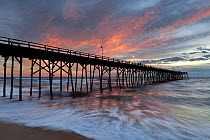 Kure Beach Pier at sunrise. North Carolina, USA, October 2013.