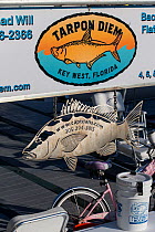 Tarpon Diem sign in Key West during the 2013 Key West Race Week, Florida. All non-editorial uses must be cleared individually.