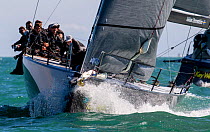 Sail boat and crew race in 2013 Key West Race Week, Florida. All non-editorial uses must be cleared individually.