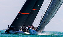 Two sail boats racing in the 2013 Key West Race Week, Florida. All non-editorial uses must be cleared individually.