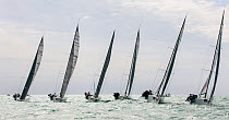A fleet of sailing boats racing during Key West Race Week 2013, Florida. All non-editorial uses must be cleared individually.