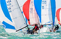 Boats race in choppy waters during 2013 Key West Race Week, Florida. All non-editorial uses must be cleared individually.