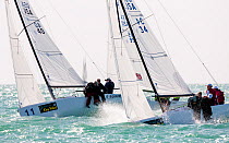 Sail boats racing during 2013 Key West Race Week, Florida. All non-editorial uses must be cleared individually.