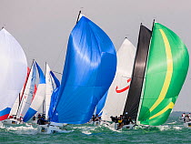 Fleet of boats racing during 2013 Key West Race Week, Florida. All non-editorial uses must be cleared individually.