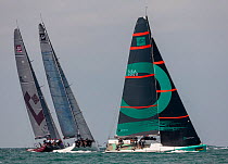 Three boats racing during Key West Race Week 2013, Florida. All non-editorial uses must be cleared individually.