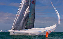 Spinnaker take down in Key West Race Week 2013, Florida. All non-editorial uses must be cleared individually.