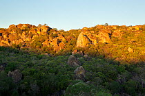 Granite outcrops on hillside, Matobo National Park, Motopos Hills, Zimbabwe, November 2011.