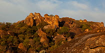 Granite outcrops on hillside, Matobo National Park, Motopos Hills, Zimbabwe, November 2011.