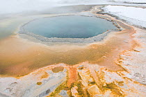 Crested Pool in the Upper Geyser Basin,  Yellowstone National Park, Wyoming USA, January 2013.