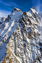 Dykh-Tau summit, main ridge in Bezengi region, Kabardino-Balkaria, main ridge of Central Caucasus Mountains, Russia, October 2013.