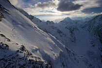 Main ridge of Caucasus mountians, Bezengi region, Kabardino-Balkaria, Central Caucasus Mountains, Russia, October 2013.