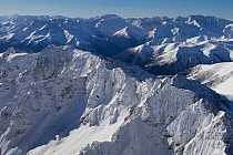 Djuga ridge and summits, Western Caucasus Mountains, Russia, March 2013.