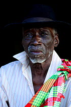 Portrait of elderly man, Eticoga Village, Orango Island, Guinea-Bissau, December 2013.