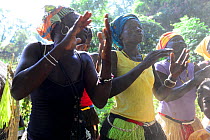 Dancing and music at a wedding in the village of Ambeduco. Orango Island, Guinea-Bissau, December 2013.