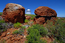 Observatory on horizon, Kagga Kamma Reserve, Cederberg Mountains, South Africa, January 2013.