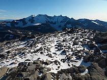 View fron Fanaraken peak (2080 m), over Sognefjell mountain range, Jotunheimen National Park, Norway, September 2009.