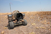 Beetle cam, remote controlled camera buggy  set up, Katavi National Park, Tanzania, October 2009.