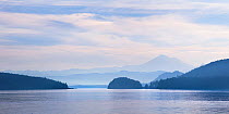 Mount Baker seen from the ferry ride through the San Juan Islands of Washington, USA. August 2012.