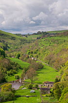 View of the River Wye in the Monsal valley, May 2014,Peak District National Park, Derbyshire, England.