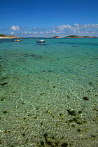 View to sea from the beach at St Martin's, The Isles of Scilly, July 2013.