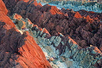 Layers of sedimentary rocks in the Batsfjord formation, Pers-fjord. Vardo municipality, Varanger, Finnmark, Norway. August 2012