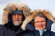 Polar Photographers Bryan and Cherry Alexander in fur trimmed parkas, July 2012.