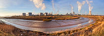 Saltend Chemical Plant, Kingston upon Hull, East Yorkshire, England, UK. January 2014. Digitally stitched panorama.