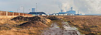 Brownfield site, Kingston upon Hull, East Yorkshire, England, UK. January 2014. Digitally stitched panorama.