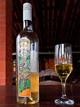 Bottle of wine produced in Brazil's southern states, Santa Catarina State, Brazil.