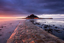 St Michael's Mount in early morning light, Marazion, West Cornwall, UK. January 2014.