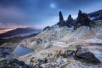 The Old Man of Storr at dawn, the Isle of Skye, Scotland, UK. December 2013.