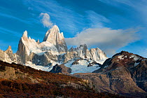 Mount Fitz Roy in morning light. El Chalten, Patagonia, Argentina. April 2013.