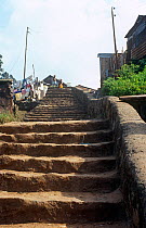 Steps leading down to Big Wharf , Freetown, Sierra Leone, 2004-2005.
